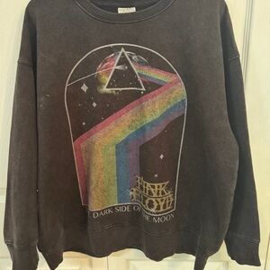 Dark Side of the Moon Graphic Sweater - Black